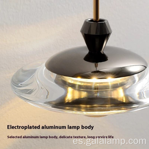 Lámpara colgante moderna con sensor de barrido manual inteligente